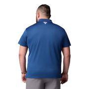 Columbia Men's PFG Solar Stream Polo Shirt, Omni-Wick Moisture Management, UPF 50 Sun Protection, Carbon, X-Large Tall, 211374