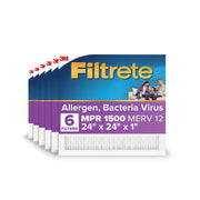 Filtrete 2012-2PK-3 HVAC Furnace Air Filter MPR 1500 MERV 12, Allergen & Virus, 6 Pack