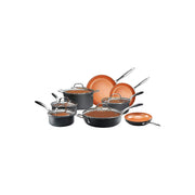 Gotham Steel Pro Hard Anodized 13 Piece Cookware Set, Gray