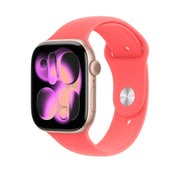 Apple MHYJ4AM/A Bright Guava 46mm Sport Band, High-Performance Fluoroelastomer, M/L, Compatible with Apple Watch 38mm 40mm 41mm