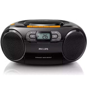 Philips AZ328 Portable Boombox with CD and Cassette Player for MP3-CD, CD, and CD-R/RW