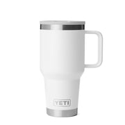 YETI Rambler 30 oz Travel Mug, Stainless Steel, Double-Wall Vacuum Insulated, Leak-Resistant Stronghold Lid, White, 888830214565