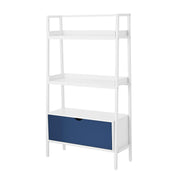 Build Your Own Furniture BY5636118664005 Kids Ladder Bookcase with Drawer, Navy Blue/White