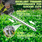 UNTIMATY G250408-GR 21V Rechargeable Cordless Hedge Trimmer with 22