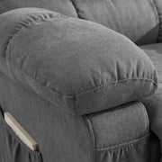 JONPONY Swivel Rocker Recliner Chair, Ergonomic Lounge, 360 Swivel, Rocking Function, Side Pocket, Brown