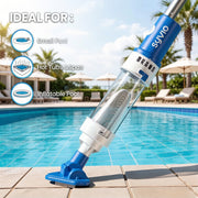 Syvio 2-in-1 Cordless Handheld Pool Vacuum with Telescopic Pole, 60 Min Runtime, Blue