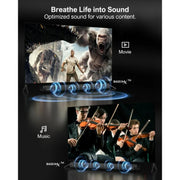 Ultimea Apollo S40 Sound Bar 2.2ch for TV Built-in Dual Subwoofer Wall Mount