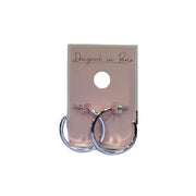 Designed in Paris Women's Hoop Earrings, Silver