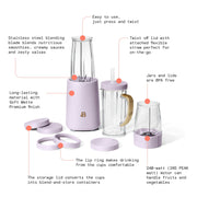 Beautiful 19289 Personal Blender, 12 Piece Set, Lavender by Drew Barrymore