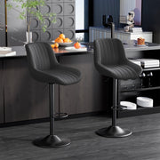 Hawsaiy Adjustable Bar Stools Set of 2, Swivel Counter Height Bar Chairs with Back