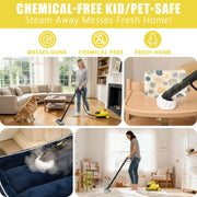 Rebelduck Heavy-Duty Steam Cleaner, 1500W, 22 Accessories, 2L Tank, 16ft Cord