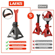 Lafati Jack Stands, 2 Ton Capacity, Adjustable 11-15 in Height, Steel Construction, Self-Locking, Powder-Coated, 2 Pack