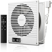 KOVIET 8 Inch Room to Room Ventilation Fan, Reversible Airflow, Quiet Operation, 10 Speeds with Remote Control, White