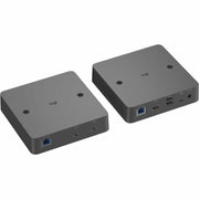 Logitech Extend Video Extender Transmitter Receiver, 2 Network RJ-45 Ports, 5 USB Ports, 1 HDMI Out, 4K 2160p Resolution, Twisted Pair Category 6 Compatible, Wall Mountable Table Mount