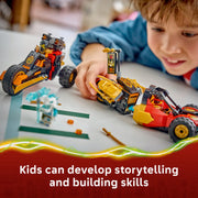 LEGO NINJAGO Kai and Cole's Combiner Vehicles Building Set, Transforming Off-Road Buggy and Motorcycle with 3 Minifigures, Ages 7+, 71864