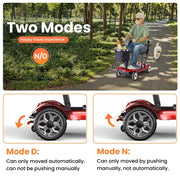 SACVON 985-Red Ultra Lightweight Mobility Scooter for Seniors, Red
