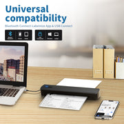 Rican Wireless Portable Thermal Printer, Inkless Printing, Supports US Letter and A4 Paper, Bluetooth and USB Compatible with iOS Android Windows Mac, C80