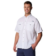 Columbia 101165 Bahama Short-Sleeve Button-Down Shirt, 2XL, White