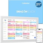 Dragon Touch 21.5 Inch Digital Calendar with 1080P FHD Touchscreen, Chore Chart, Smart Family Planner, Wall and Desk Mountable, TM21