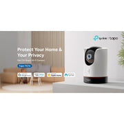 TP-Link Tapo TC73 Indoor 2K Wi-Fi Security Plug-In Camera with Privacy Control and Smart Motion Tracking - White