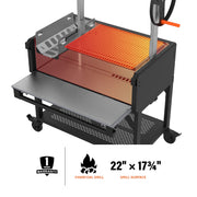 Blackstone Bronco Open Flame Barrel Grill, 22