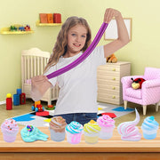 BVEHSR 9 Pack Fruit Dessert Butter Slime Kit, Scented, Super Soft Non-Sticky Texture, Multicolor, Ages 3-12