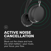 Raycon Essential Over-Ear Bluetooth Headphones, Active Noise Cancelling, Wireless, Black, 50-Hour Battery Life, RBH810-25E