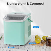 EDX Wmed-Im001 Self-Cleaning Portable Countertop Ice Maker With Handle & Ice Scoop