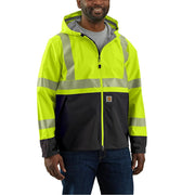 Carhartt High-Visibility Storm Defender Loose-Fit Lightweight Class 3 Jacket for Men - Brite Lime - XL
