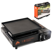 Ozark Trail 2 in 1 Butane Griddle, Black Color, 7650 BTU, Piezo-Electric 2.2kw