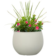 Mainstays Jordan Large Round Resin Planter, Vanilla Dream, 16in x 16in x 12in, MS5701209316114