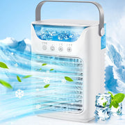Mofajang Portable Air Conditioner 3-in-1 Evaporative Air Cooler with 3 Speeds, 2 Mist Modes, 7 Color Ambient Lights, 24oz Removable Water Tank for Bedroom and Office, 77428801