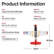 Areyourshop WLtoys XK A280 RC P51 Fighter Airplane, 4CH, Brushless 1806 Motor, 3D/6G Fixed Wing, Silver