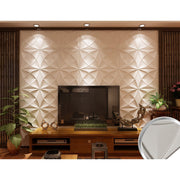 Art3d Art3d2125W Flower 11.8 in. x 11.8 in. Plant Fiber Textured 3D Wall Panels (33-Pack)