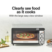 Hamilton Beach Sure-Crisp 6 Slice Air Fry Toaster Oven with Easy-View Window, Silver with Black and Stainless Steel Accents, 31480
