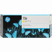 HP 738 Yellow Original High Capacity Ink Cartridge, 300ml, 676M8A