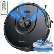 Laresar Robot Vacuum and Mop Combo 650W 75Kpa Strong Suction, 90Mins Runtime Long-Lasting Battery for Carpet Pet Hair Large Home