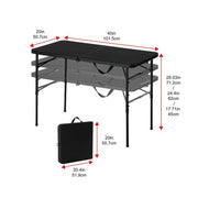 Mainstays MS95-005-076-01 Plastic Adjustable Height Fold-in-Half Folding Table 40