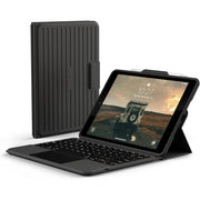 Urban Armor Gear Keyboard Case with Built-In Trackpad for Apple iPad 10.2, Black and Ash