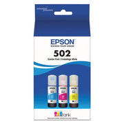 Epson T502520S 502 EcoTank Color Combo Pack Auto-Stop Ink Bottles