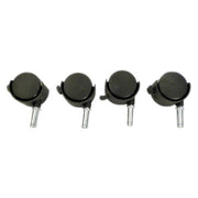 Feherguard Casters for Blanket Handler and Auto Reel, 2 Inch Swivel Stem Mount, Locking, Set of 4, Black, FG-CK