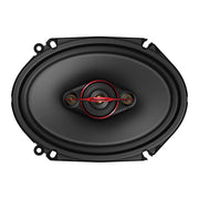 Pioneer TS-801M 6 x 8 4-Way Coaxial Car Stereo Speakers, 350W Max Power, Twin Tweeters, Carbon Mica IMPP Cone
