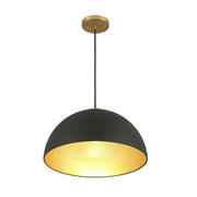 Trade Winds Lighting Hazel 1 Light Pendant in Matte Black with Natural Brass