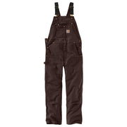 Carhartt Heavyweight Cotton Duck Bib Overalls for Men - Dark Brown - 36x28