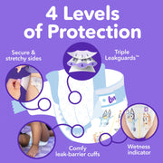Luvs Platinum Protection Baby Diapers, Size 5, 72 Count, Triple Leakguard, Hypoallergenic, Bluey Pattern