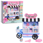 Just Play 74644 Disney Munchlings 13-Piece Color Change and Scented Figures Playset with Lights Candy Cart
