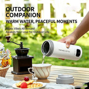 Portable Electric Water Kettle with Temperature Control, 16.9oz Travel Kettle 6 Presets, 304 Stainless Steel Liner for Hotel Office Dorm