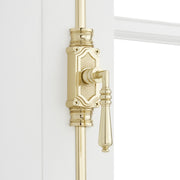 Signature Hardware Romlain Door Cremone Security Bolt, Polished Brass, Left Hand, 108 Inch