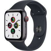 Apple Watch SE Cell 44mm Space Gray Aluminum - Midnight Sport Band MKRR3LL/A