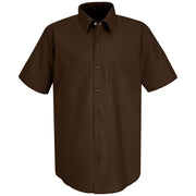 Red Kap Sp24 Industrial Solid Work Shirt - CHOCOLATE MEDIUM